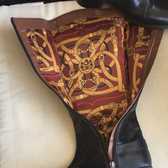 Etienne Aigner Chip Knee-High 2 Tone Riding Boot - Picture 10 of 16